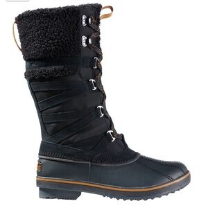 LL Bean Rangely Black Winter Boots size 8